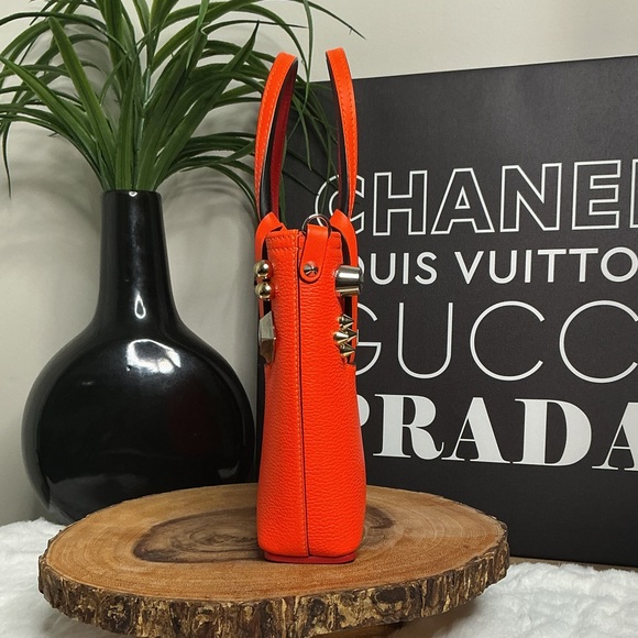 Christian Louboutin Neon Orange Small Cabata Bag - Picture 4 of 9